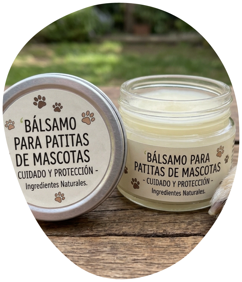 Bálsamo natural para patitas de mascotas