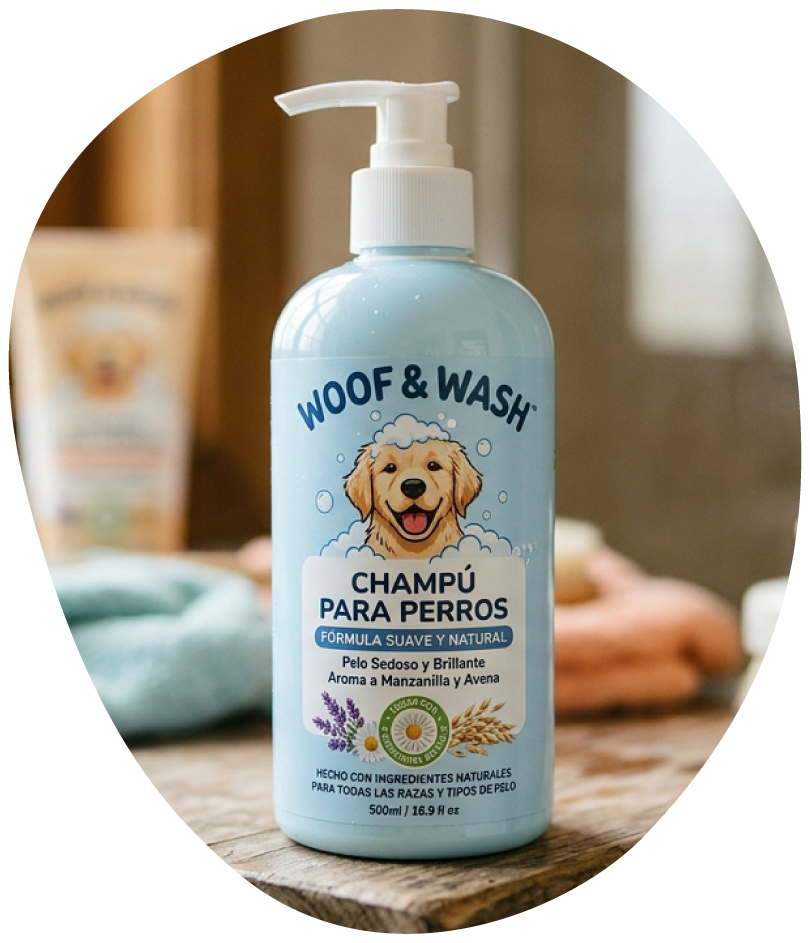 Champú para perros Woof & Wash, piel sensible